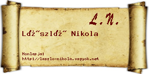 László Nikola névjegykártya