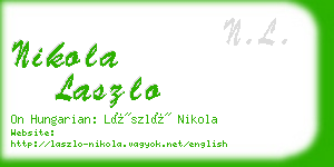 nikola laszlo business card